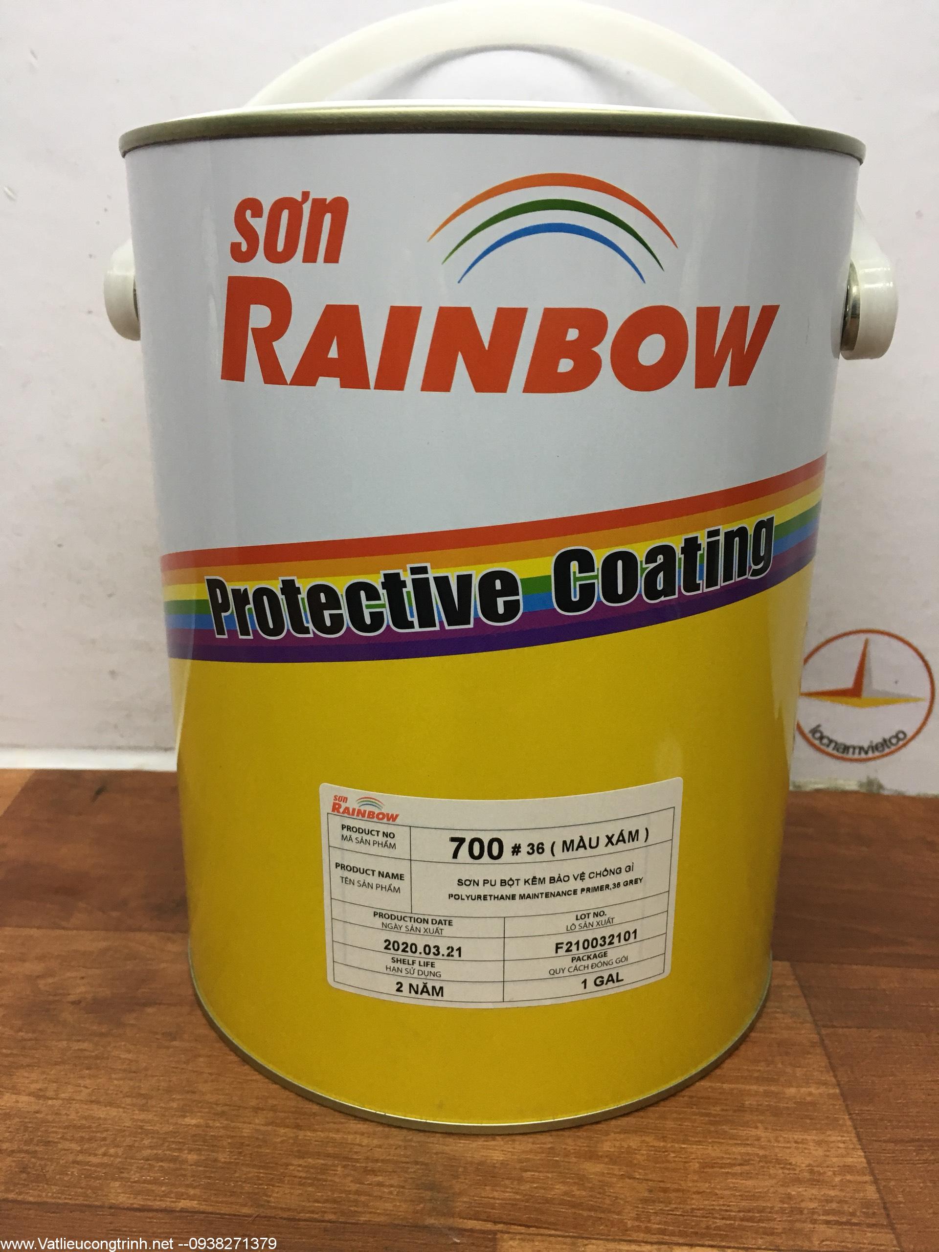 SƠN LÓT KẼM PU RAINBOW 1 THÀNH PHẦN 700 4L