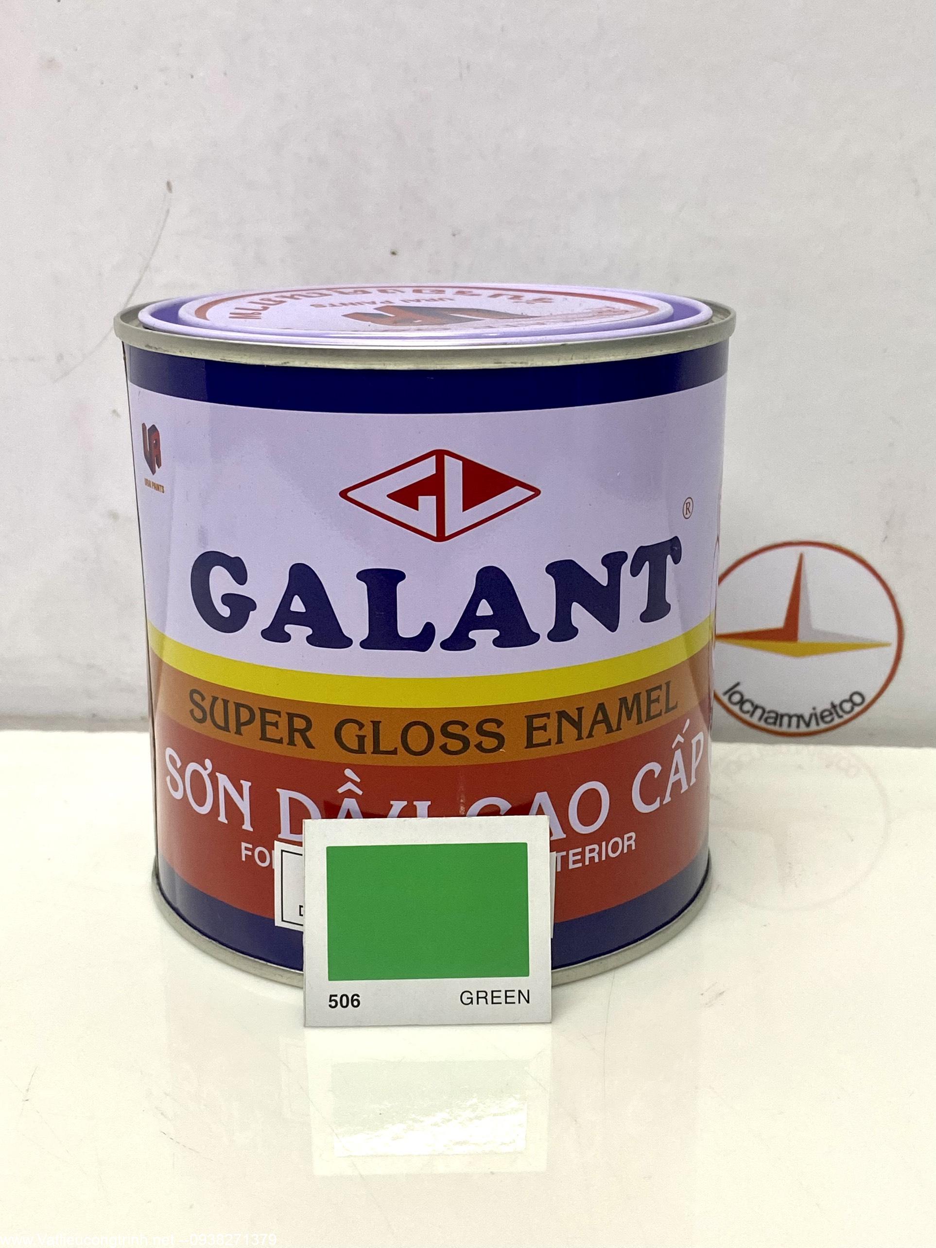 Sơn dầu Galant màu xanh Green 506 0.8L