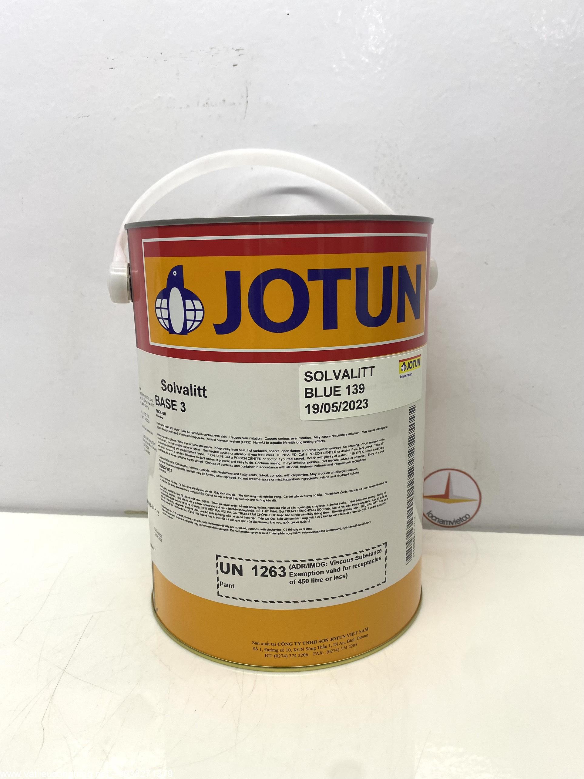 Sơn chịu nhiệt 600 oC Jotun Solvalitt màu xanh Blue 139 _ 5L