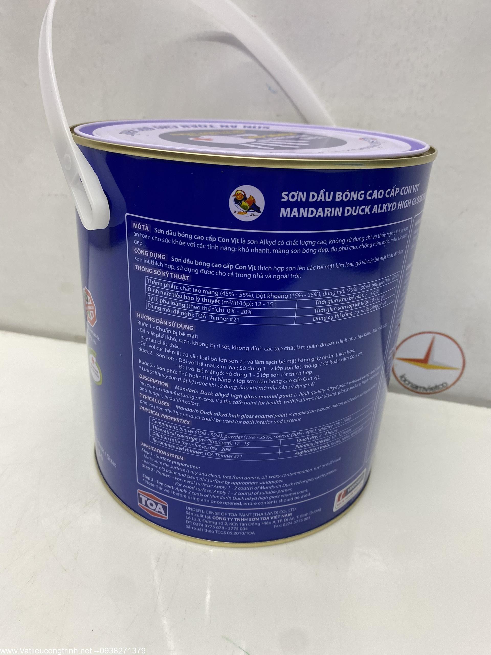 Sơn dầu không chì và thủy ngân Toa Mandarin duck/ sơn con vịt xám đậm dawn grey MD 192