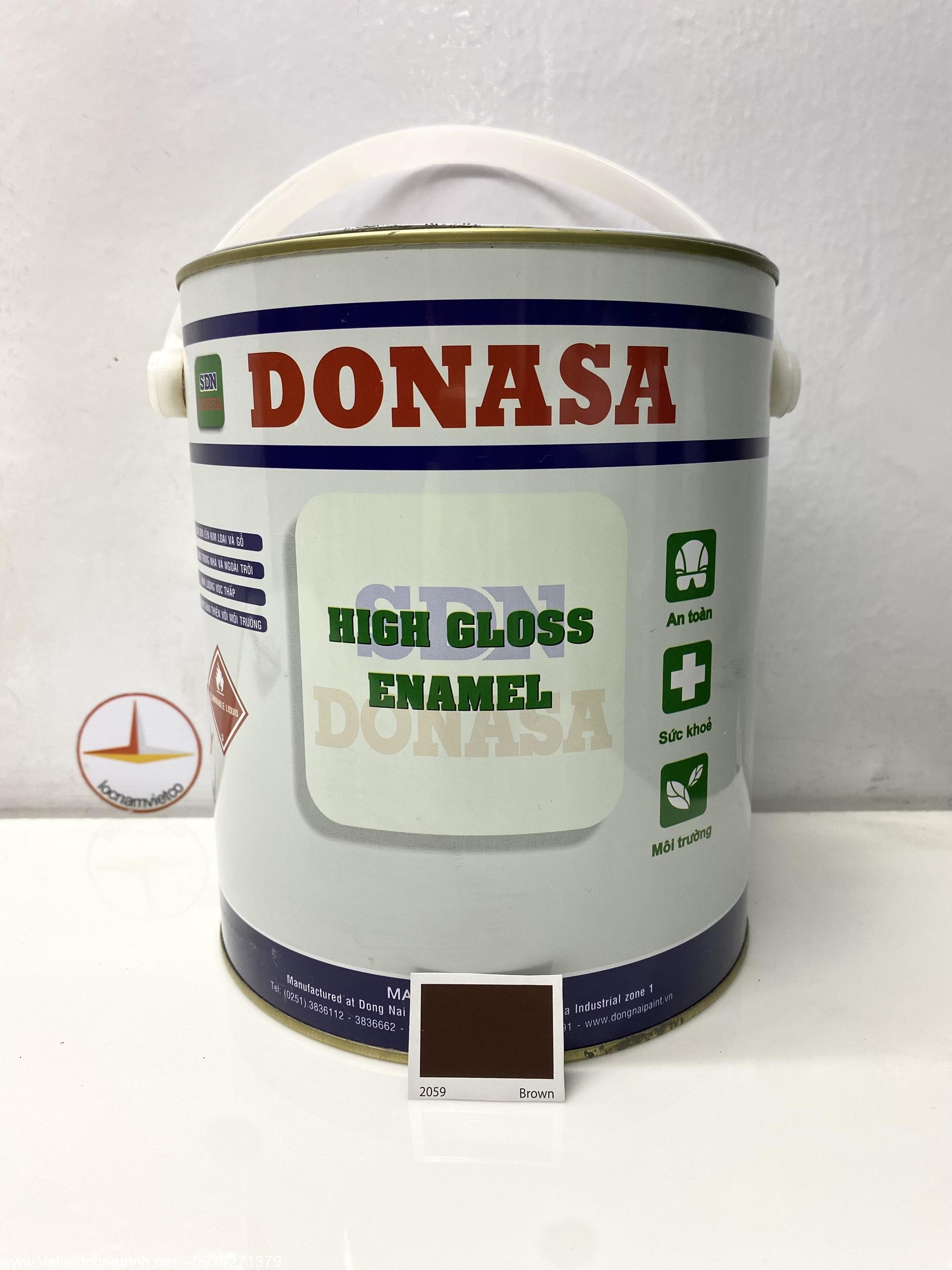 Sơn dầu Đồng Nai Donasa màu nâu Brown 2059_ 2.8Kg
