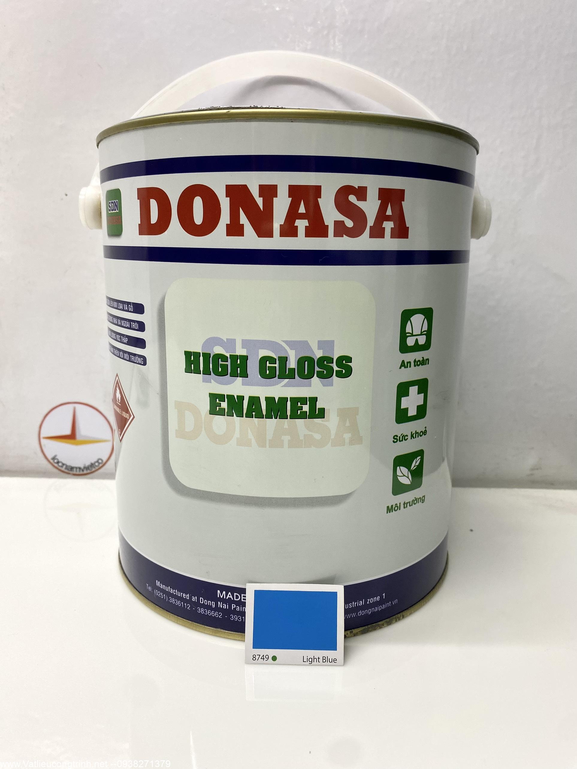 Sơn dầu Đồng Nai Donasa màu xanh Light Blue 8749_ 3Kg